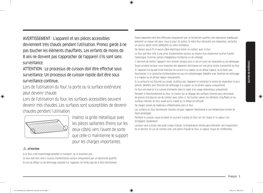 Samsung NV75N5641RS/EF manual Français  